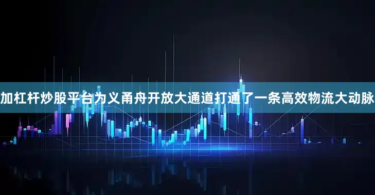 加杠杆炒股平台为义甬舟开放大通道打通了一条高效物流大动脉
